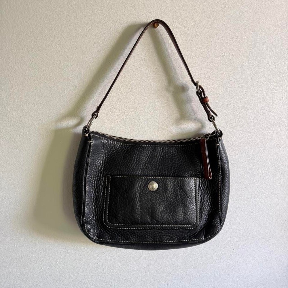Vintage Coach Chelsea Hobo Bag Black Pebbled Leather Y2K